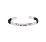 JONC HOMME MO KONTAN TWA Noir PLAQUE ARGENT