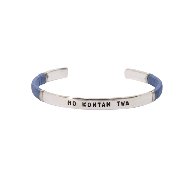 JONC HOMME MO KONTAN TWA Ocean PLAQUE ARGENT