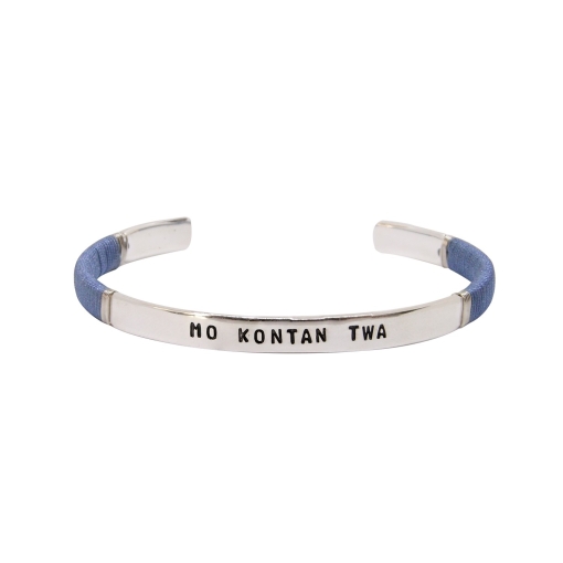 JONC HOMME MO KONTAN TWA Ocean PLAQUE ARGENT