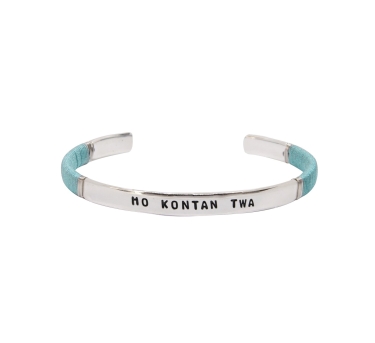 JONC HOMME MO KONTAN TWA Lagon PLAQUE ARGENT