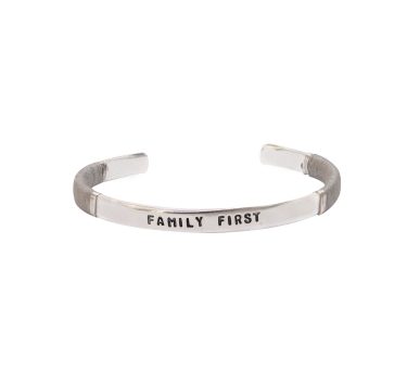 JONC HOMME FAMILY FIRST Sable  PLAQUE ARGENT