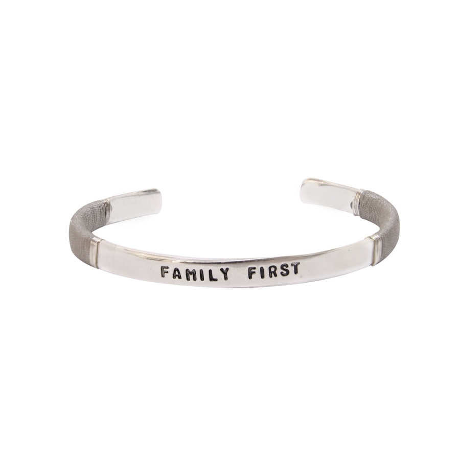 JONC HOMME FAMILY FIRST Sable  PLAQUE ARGENT