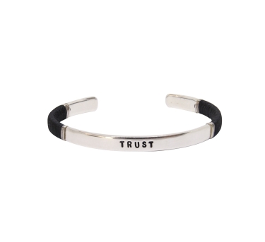 JONC HOMME TRUST Noir PLAQUE ARGENT