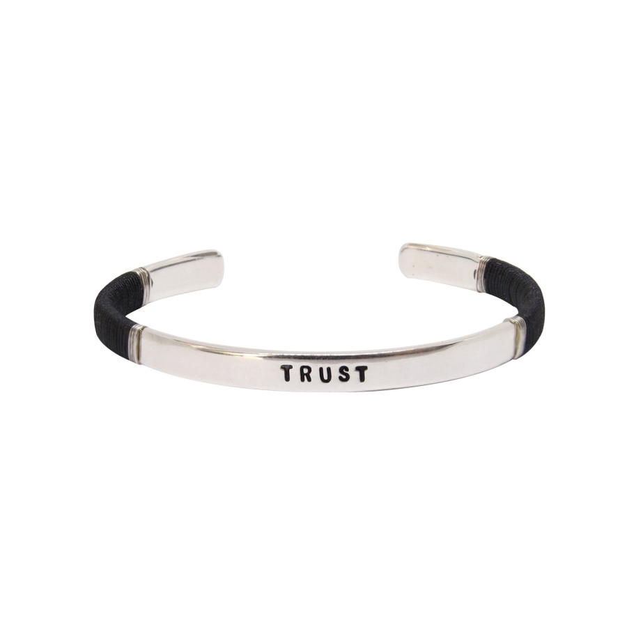 JONC HOMME TRUST Noir PLAQUE ARGENT