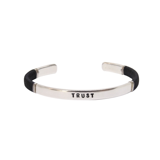 JONC HOMME TRUST Noir PLAQUE ARGENT