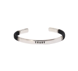 JONC HOMME TRUST Noir PLAQUE ARGENT