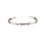 JONC HOMME LIVE LOVE LAUGH Sable PLAQUE ARGENT