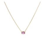 CHAINE AMETHYSTE DORE OR FIN 24K