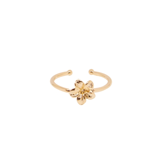 BAGUE FRANGIPANE PLAQUE OR 24K