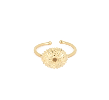 BAGUE OURSIN DORE PLAQUE OR 24K