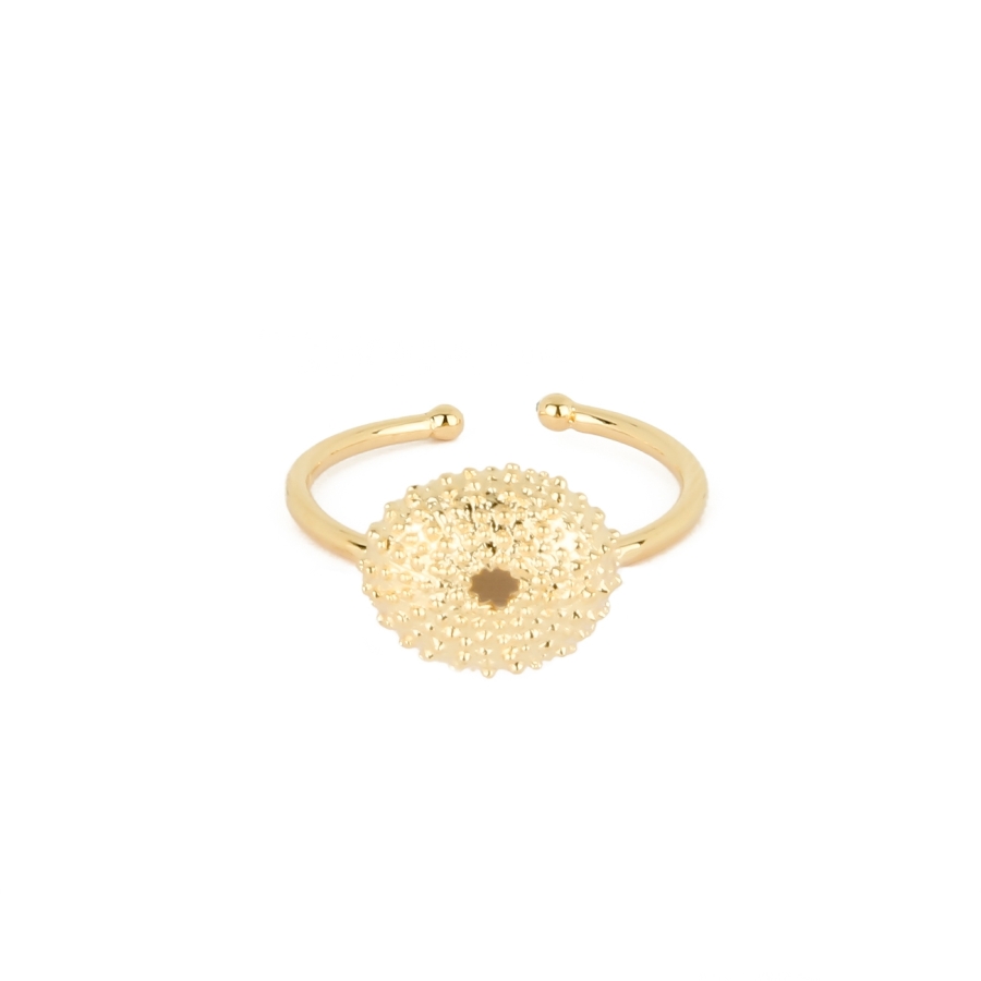 BAGUE OURSIN DORE PLAQUE OR 24K