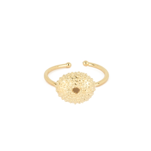 BAGUE OURSIN DORE PLAQUE OR 24K