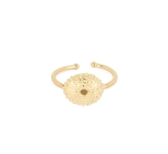 BAGUE OURSIN DORE PLAQUE OR 24K