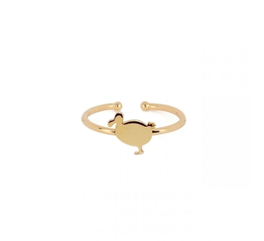 BAGUE LITTLE Dodo SHINY PLAQUE OR 24K