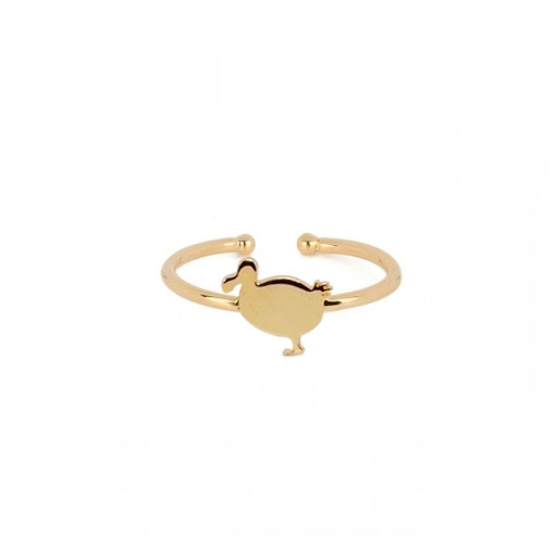 BAGUE LITTLE Dodo SHINY PLAQUE OR 24K