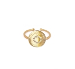 BAGUE GLOW ZIRCONIUM PLAQUE OR FIN 24K