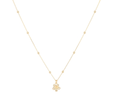 CHAINE FRANGIPANE 41/4 DORE OR FIN 24K
