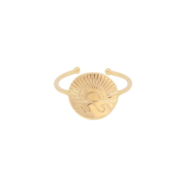 BAGUE SUNSET Tamarin PLAQUE OR FIN 24K