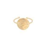 BAGUE SUNSET Tamarin PLAQUE OR FIN 24K