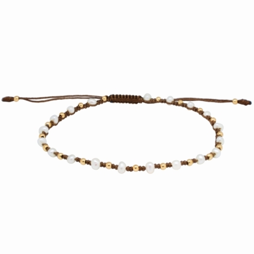 GRIGRI AQUA PEARLS MOKA DORE OR FIN 24K