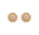 PUCES TOURNESOL ZIRCO DORE OR FIN 24K PUCES TOURNESOL ZIRCO DORE OR FIN 24K