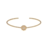 JONC BILLES TOURNESOL ZIRCO DORE OR FIN 24K