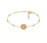 BRACELET TOURNESOL ZIRCO DORE OR FIN 24K BRACELET TOURNESOL ZIRCO DORE OR FIN 24K