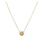 CHAINE TOURNESOL ZIRCO DORE OR FIN 24K