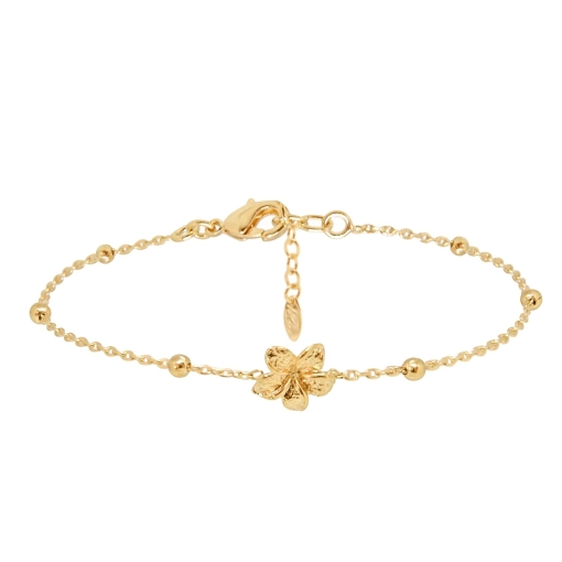 BRACELET FRANGIPANE DORE OR FIN 24K