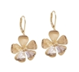 DORMEUSES HIBISCUS DORE OR FIN 24K