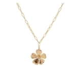 CHAINE HIBISCUS DORE OR FIN 24K