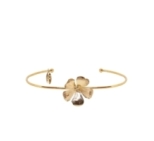 JONC HIBISCUS DORE OR FIN 24K