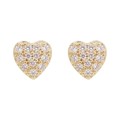 PUCES LOVE ZIRCO DORE OR FIN 24K