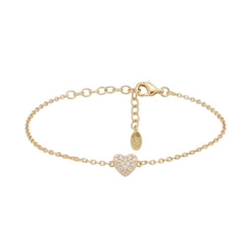 BRACELET LOVE ZIRCO DORE OR FIN 24K