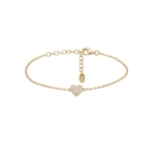 BRACELET LOVE ZIRCO DORE OR FIN 24K