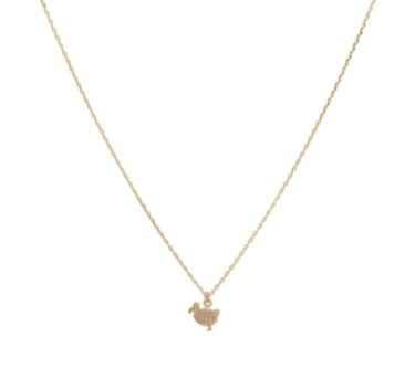 CHAINE LITTLE DODO ZIRCO 44CM DORE OR FIN 24K