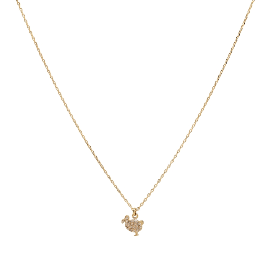 CHAINE LITTLE DODO ZIRCO 44CM DORE OR FIN 24K CHAINE LITTLE DODO ZIRCO 44CM DORE OR FIN 24K