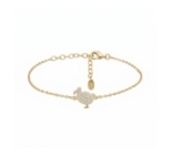 BRACELET LITTLE DODO ZIRCO DORE OR FIN 24K BRACELET LITTLE DODO ZIRCO DORE OR FIN 24K
