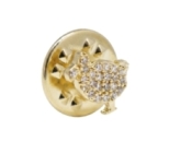 PINS BROCHE LITTLE DODO ZIRCO DORE OR FIN 24K