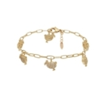 MULTI BRACELET LITTLE DODO ZIRCO DORE OR FIN 24K