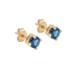 PUCES SOLO TOPAZE DORE OR FIN 24K