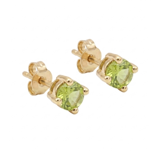 PUCES SOLO PERIDOT DORE OR FIN 24K