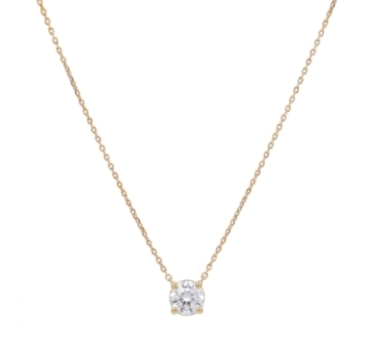 CHAINE SOLO ZIRCO 44CM DORE OR FIN 24K
