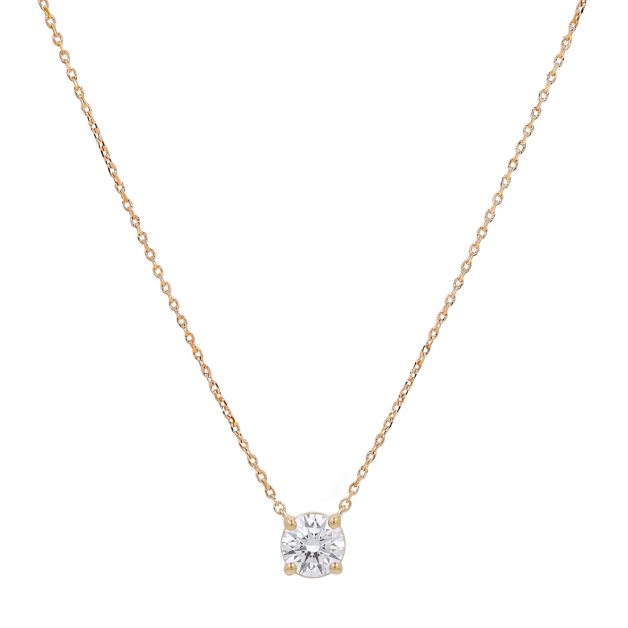 CHAINE SOLO ZIRCO 44CM DORE OR FIN 24K