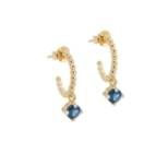 CREOLES BALLS SOLO TOPAZE DORE OR FIN 24K