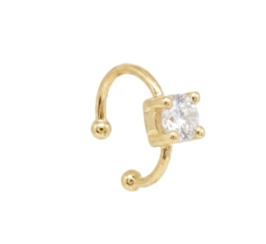 BAGUE D'OREILLE SOLO ZIRCO DORE OR FIN 24K