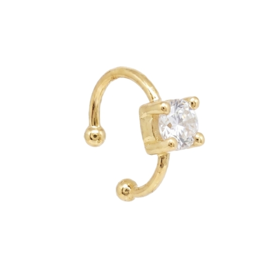BAGUE D'OREILLE SOLO ZIRCO DORE OR FIN 24K