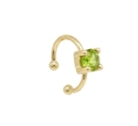 BAGUE D'OREILLE SOLO PERIDOT DORE OR FIN 24K