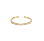 BAGUE UNION ZIRCO PLAQUE OR 24K