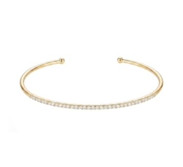 JONC UNION ZIRCO DORE OR FIN 24K